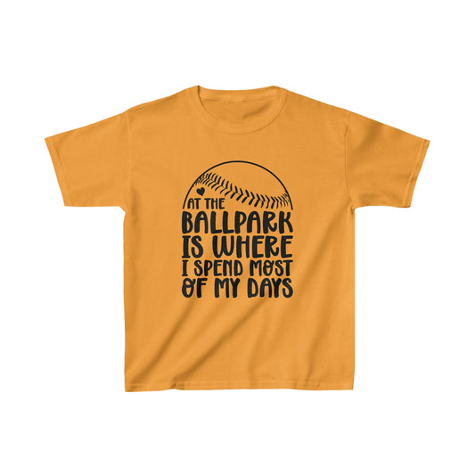 At the Ballpark is Where I Spend Most of My Days, Baseball Kids Heavy Cotton™ Tee