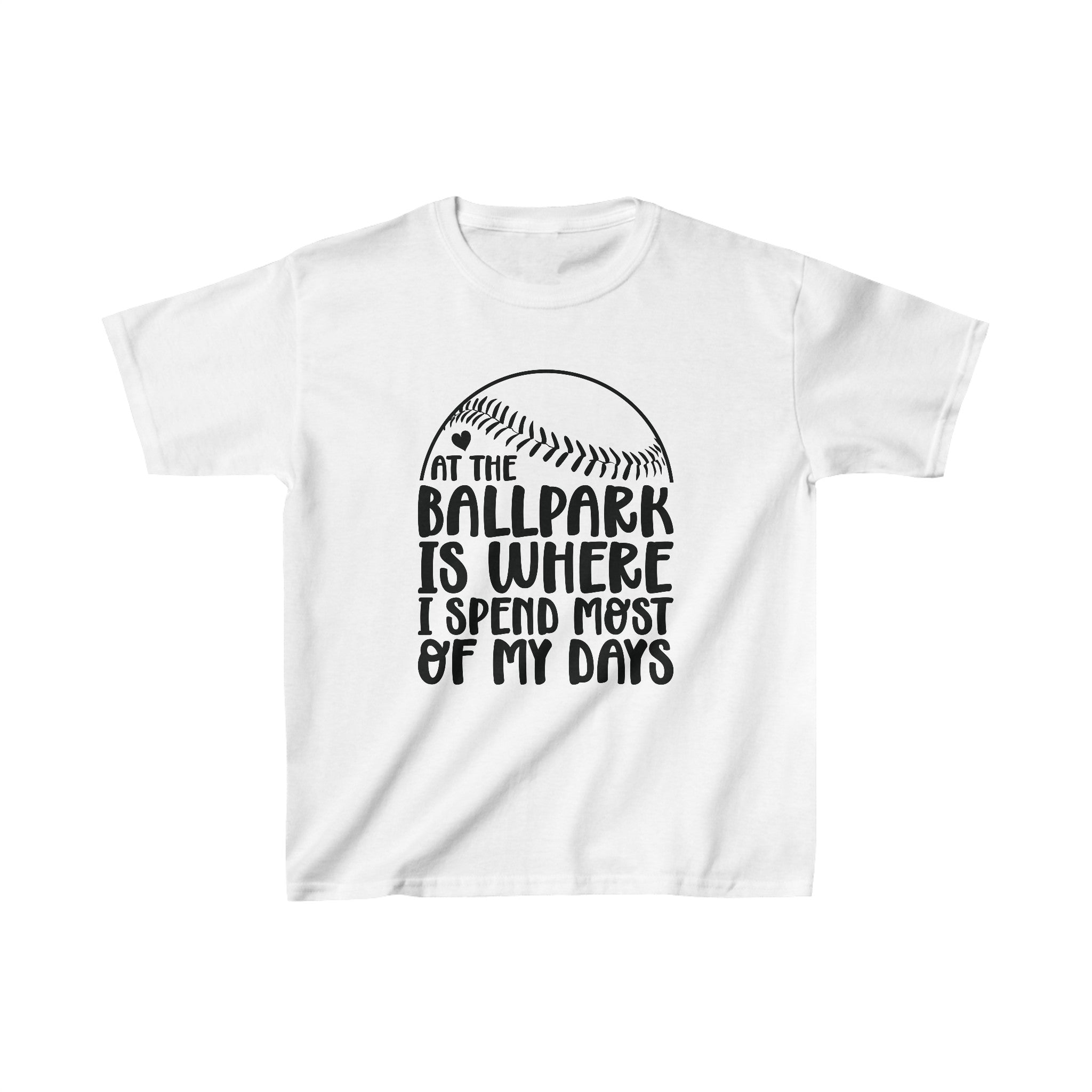 At the Ballpark is Where I Spend Most of My Days, Baseball Kids Heavy Cotton™ Tee