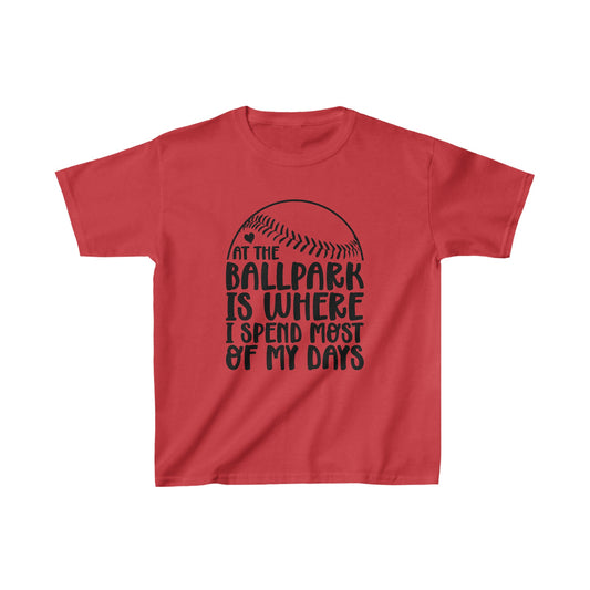 At the Ballpark is Where I Spend Most of My Days, Baseball Kids Heavy Cotton™ Tee