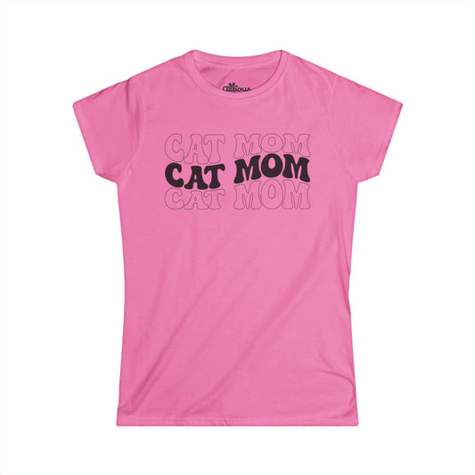 Cat Mom, Cat lover Women's Softstyle Tee