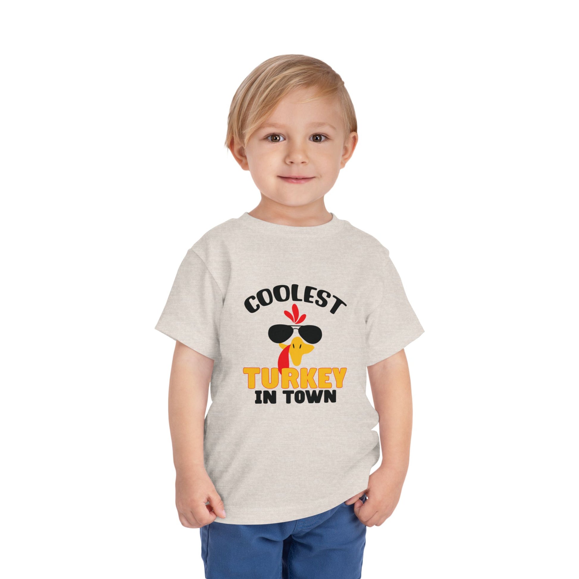 Coolest Turkey in Town Toddler Short Sleeve Tee