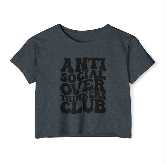 Antisocial Overthinkers Club Women's Festival Crop Top