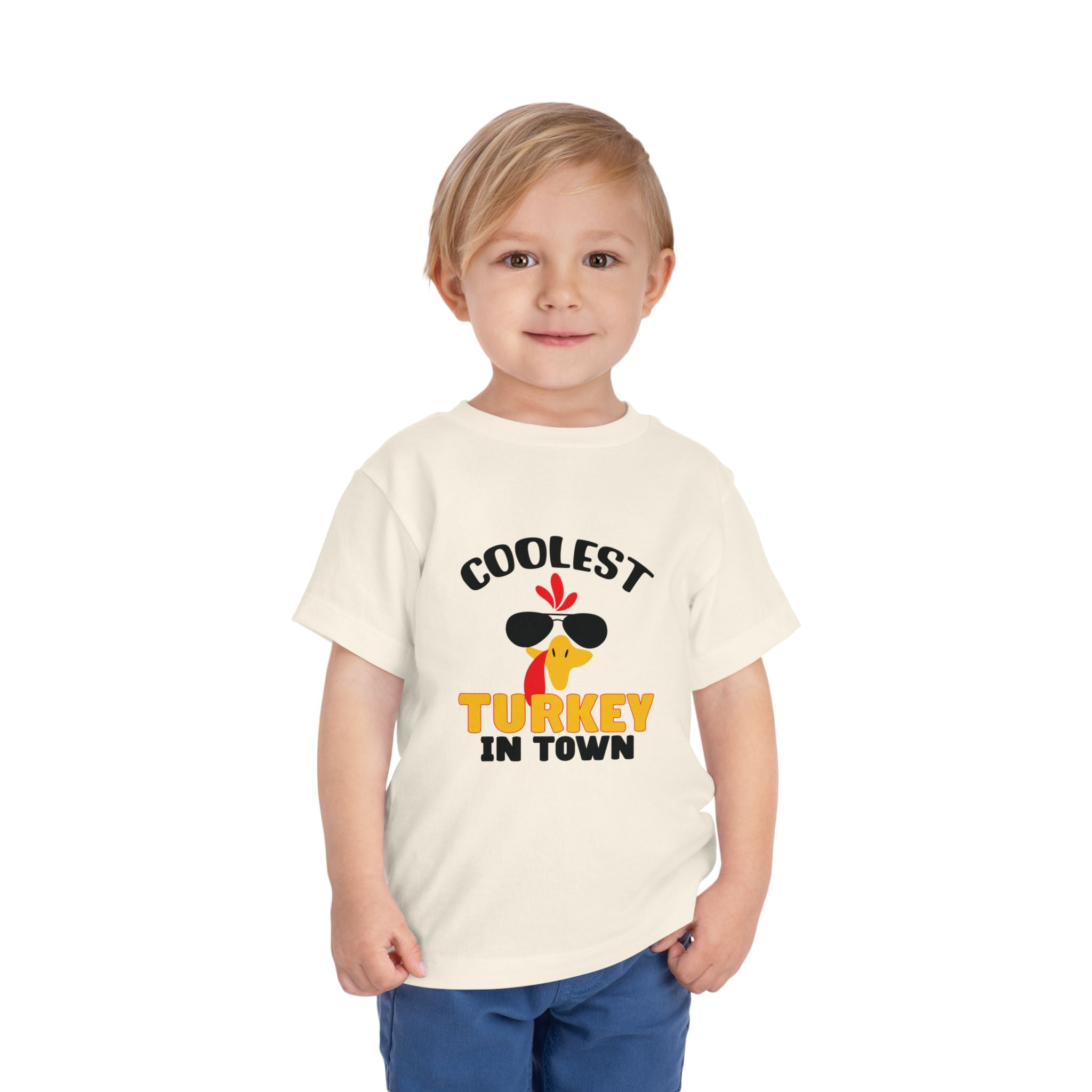 Coolest Turkey in Town Toddler Short Sleeve Tee