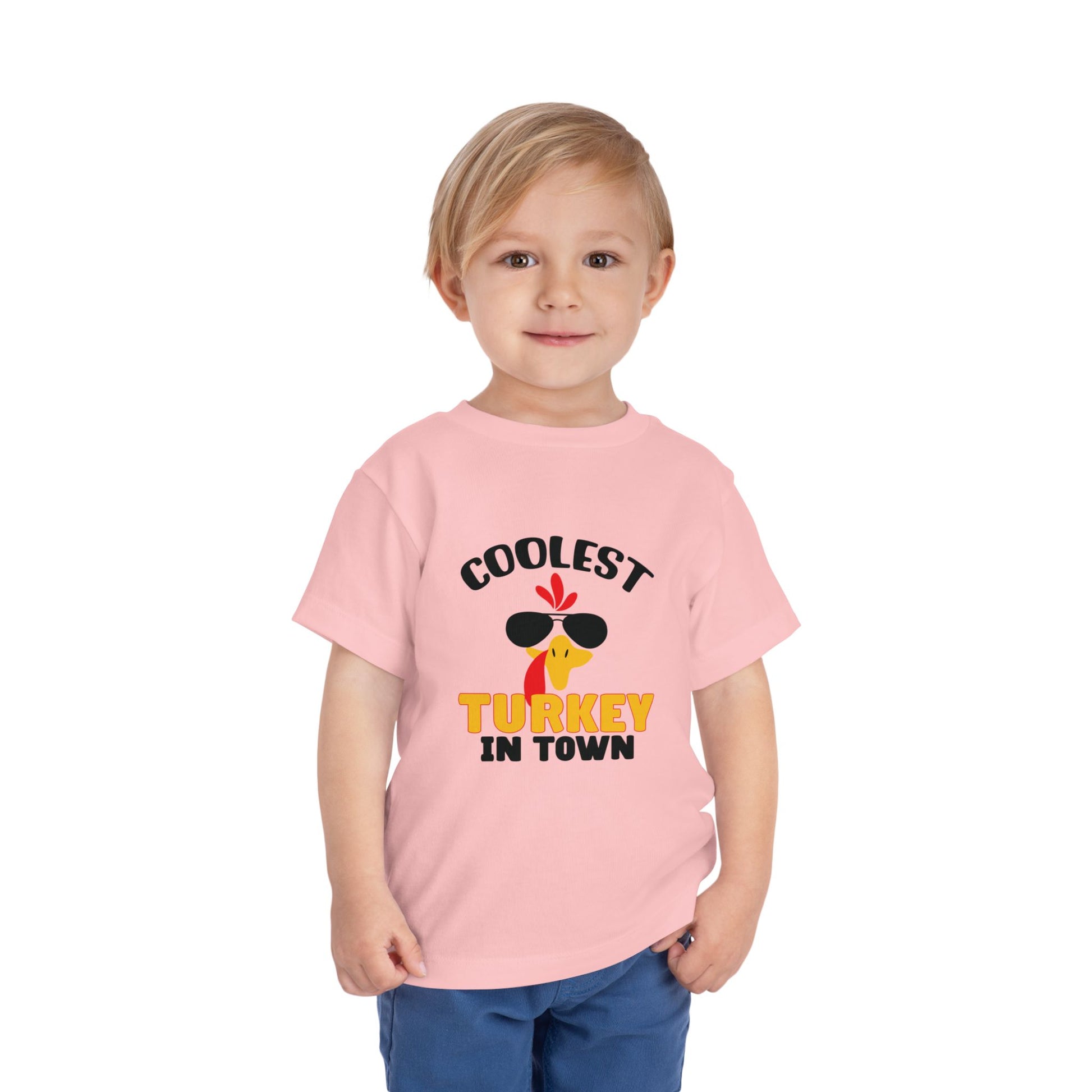 Coolest Turkey in Town Toddler Short Sleeve Tee