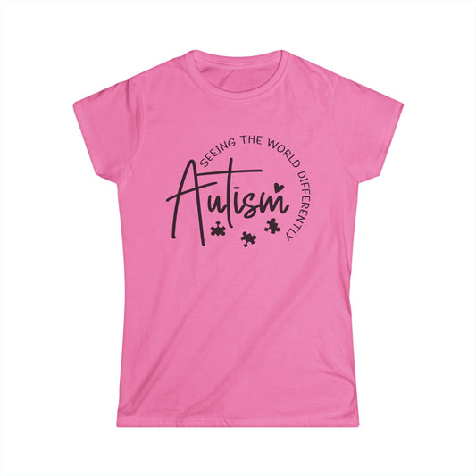 Autism support t-shirt, Women's Softstyle Tee