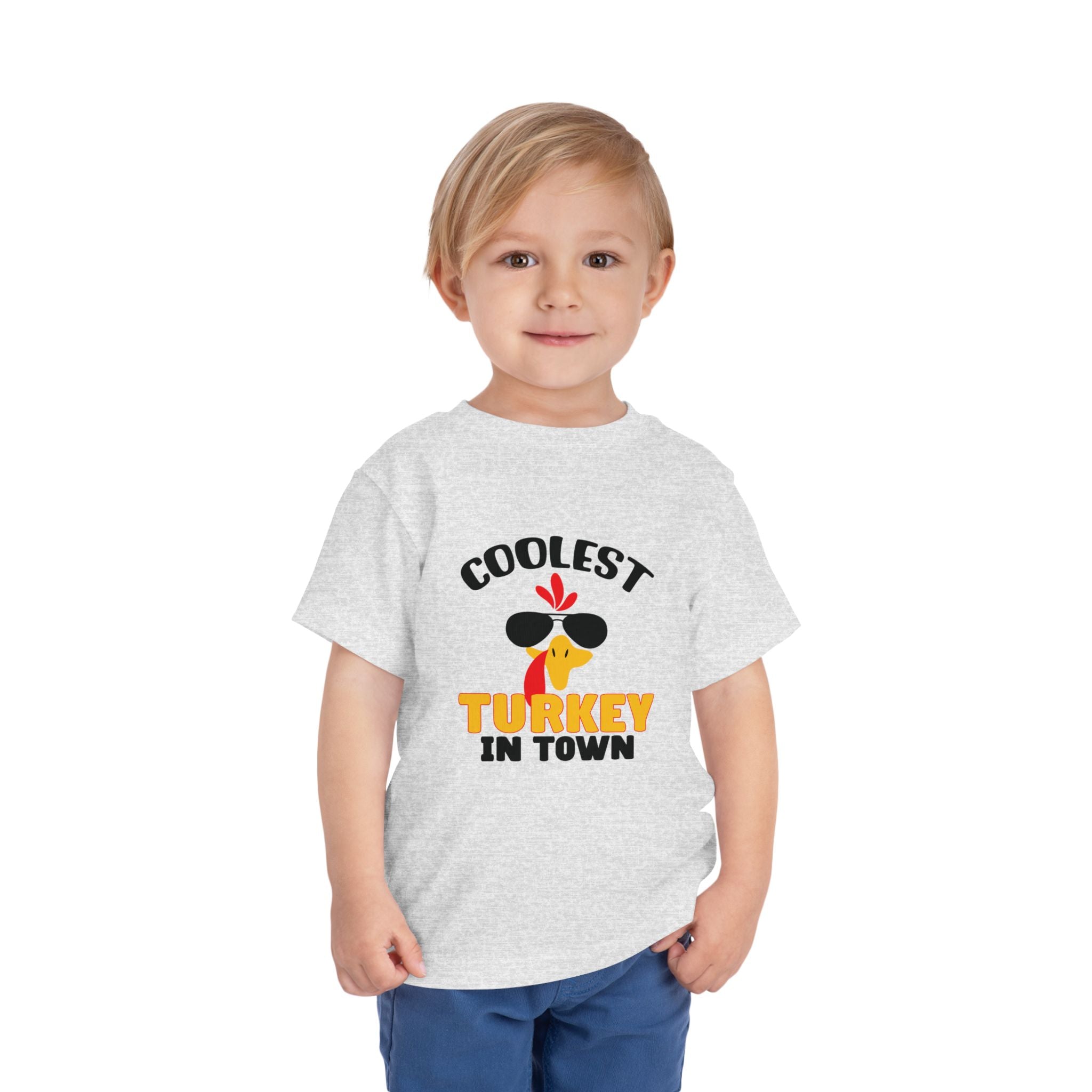 Coolest Turkey in Town Toddler Short Sleeve Tee