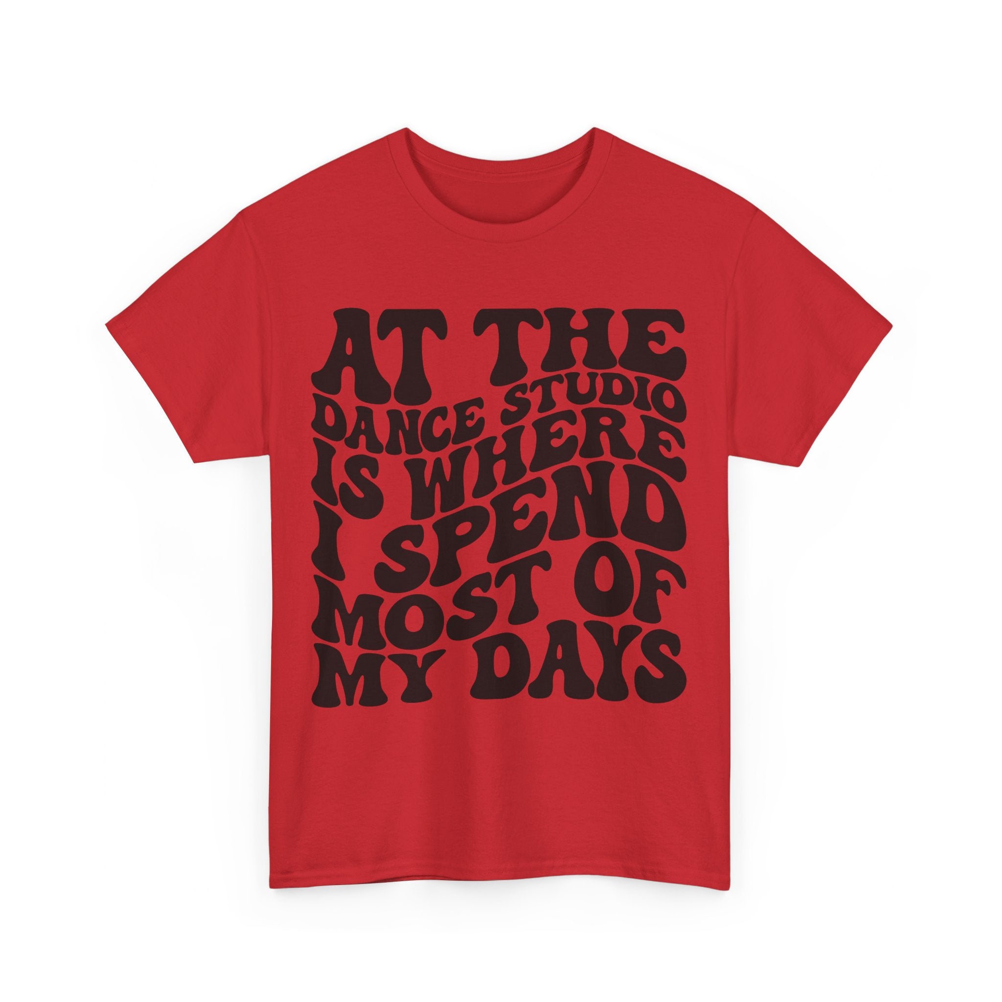 At The Dance Studio Is Where I Spend Most Of My Days Unisex Heavy Cotton Tee