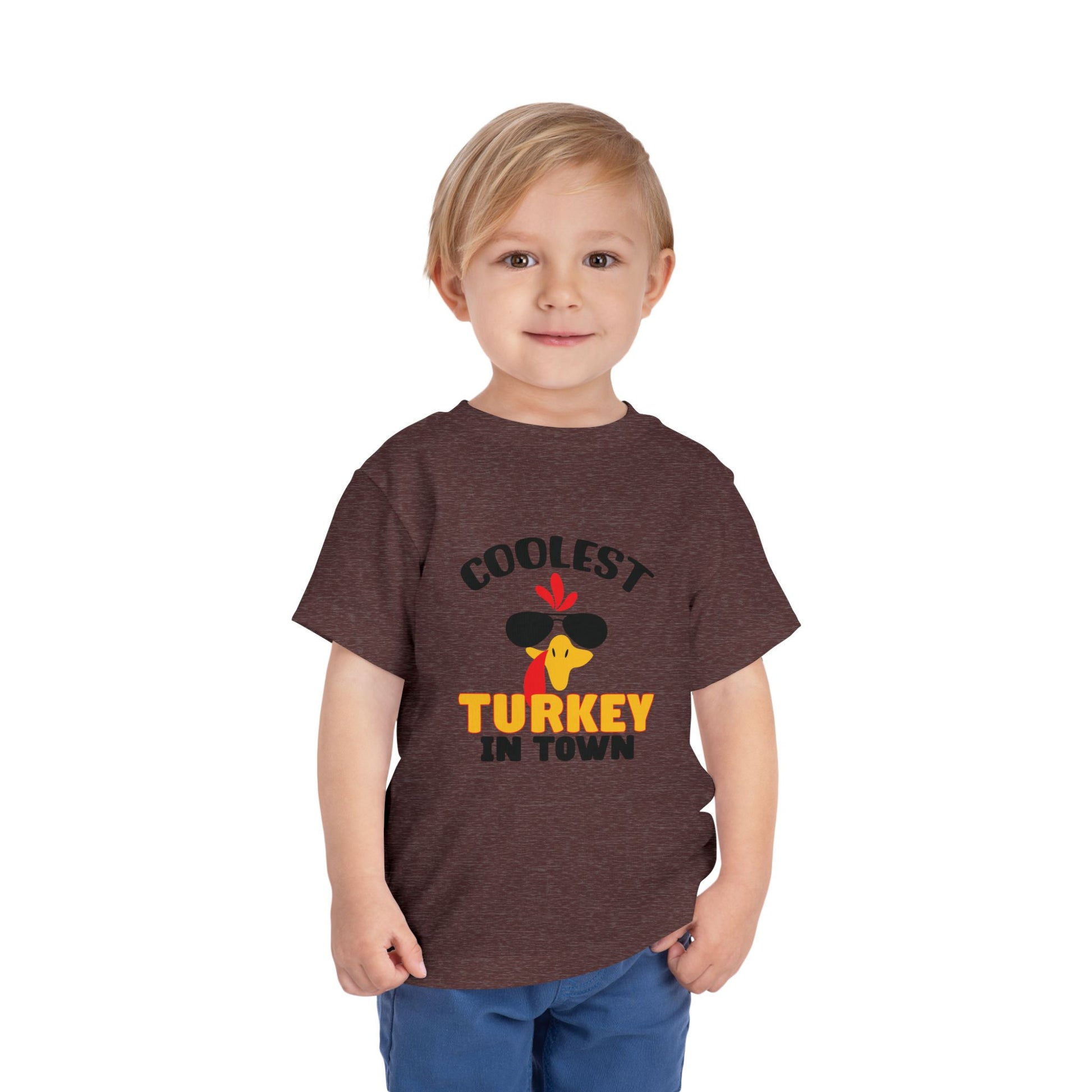 Coolest Turkey in Town Toddler Short Sleeve Tee