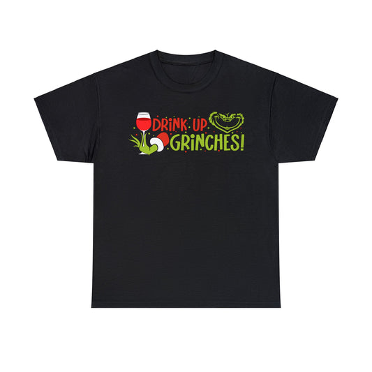 Drink Up Grinches Unisex Heavy Cotton Tee