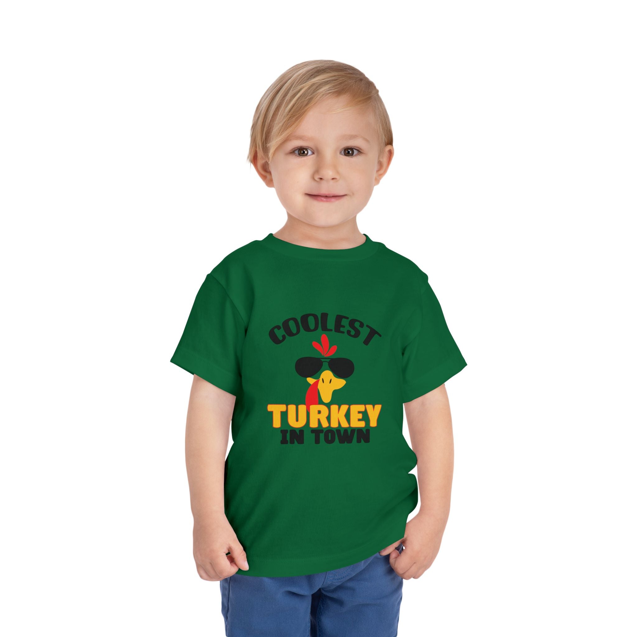 Coolest Turkey in Town Toddler Short Sleeve Tee