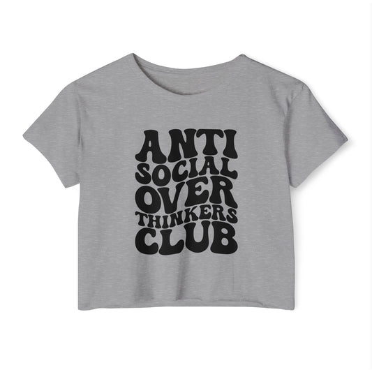 Antisocial Overthinkers Club Women's Festival Crop Top