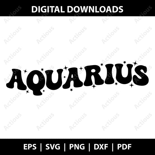 Aquarius Svg, Zodiac Sign svg, svg cut fies, Digital file for Cut file, Cricut & Silhouette