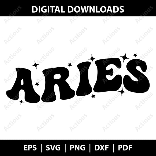 Aries Svg, Zodiac names, Digital file for Cut file, Cricut & Silhouette