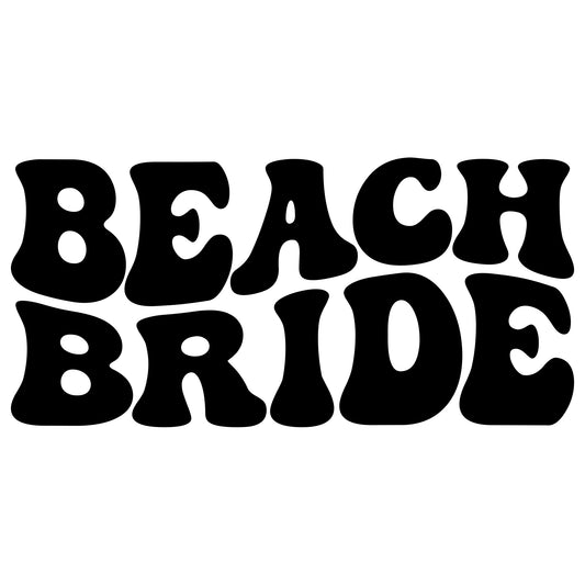 Beach Bride Svg, Wedding Svg, Wavy letters, Digital file for Cut file, Cricut & Silhouette