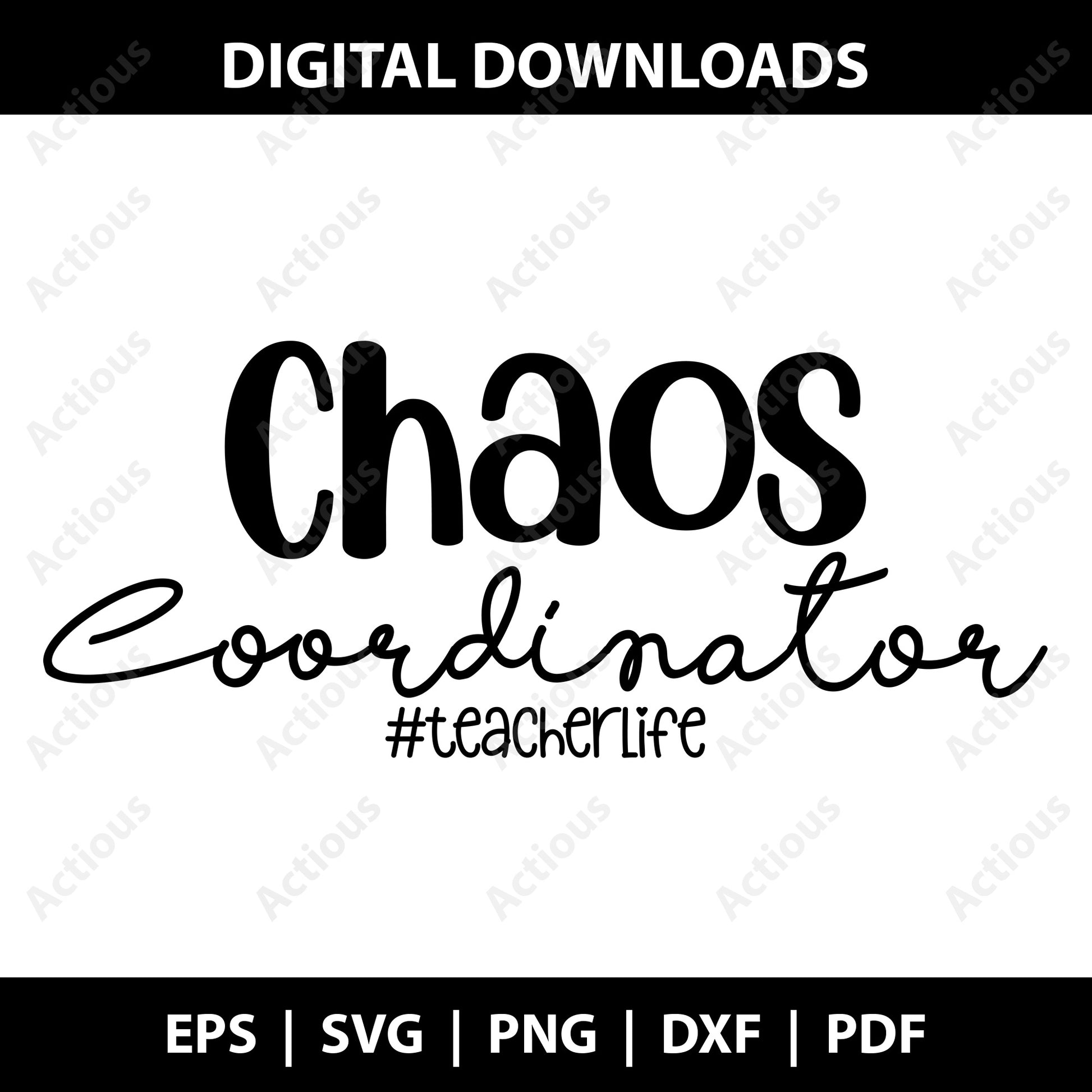 Chaos Coordinator teacherlife Svg, teacher svg, Digital file for Cut file, Cricut & Silhouette