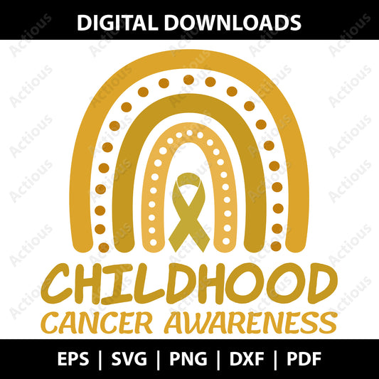 Childhood cancer awareness Svg, Wavy text svg, Digital file for Cut file, Cricut & Silhouette