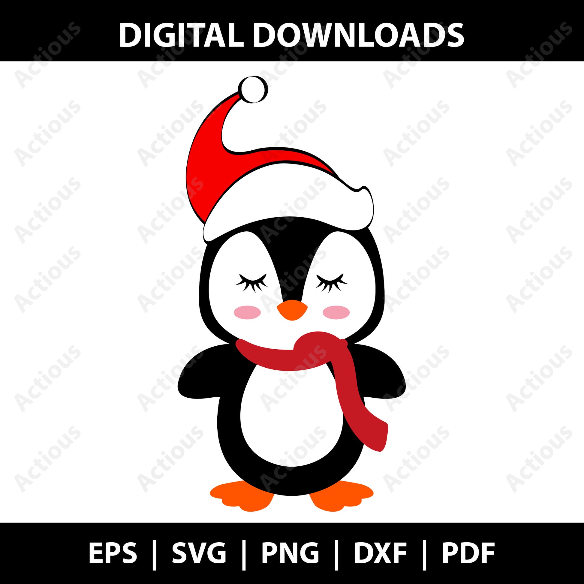 Christmas Girl Penguin Svg, Christmas svg, holiday svg, Digital file for Cut file, Cricut & Silhouette