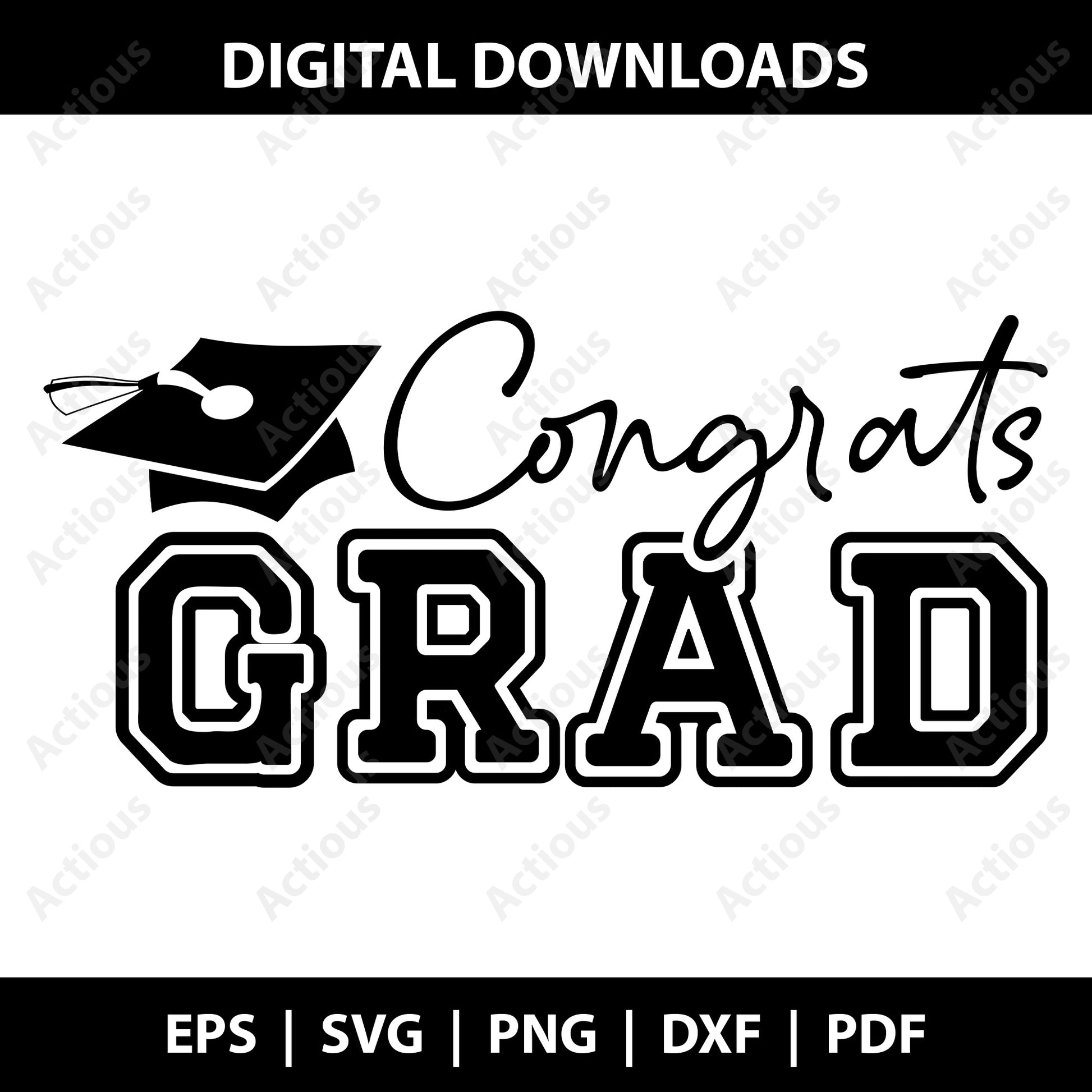 Congrats Grad Svg, Graduation Day Svg, Digital file for Cut file, Cricut & Silhouette