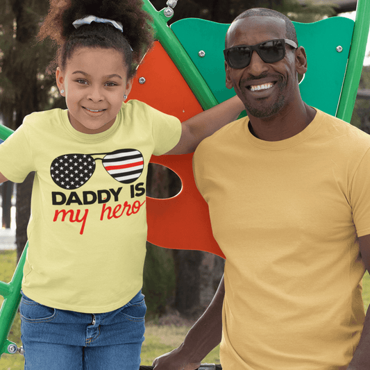 Daddy is my Hero Svg. Firefighter Svg. Fire Department Svg, US Flag Svg, Fireman Png, Sunglasses Svg for Cricut and Silhouette