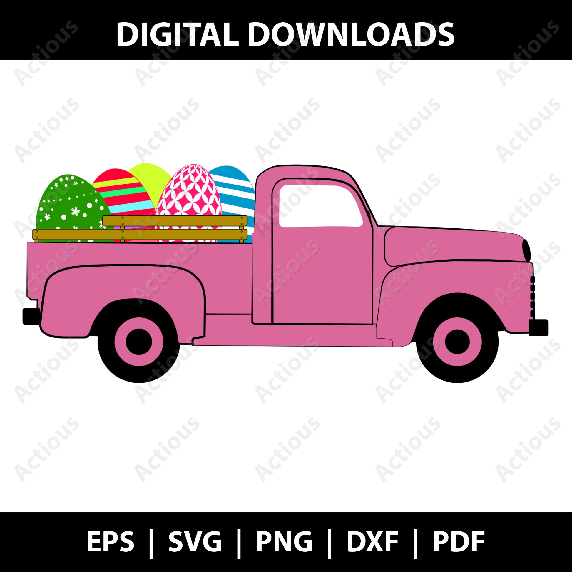 Easter Truck Svg, Easter Svg, Digital Downloads Svg, png, eps