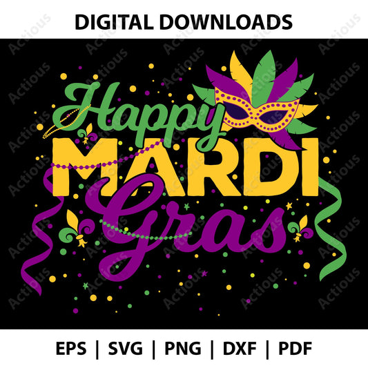 Happy mardi gras Svg