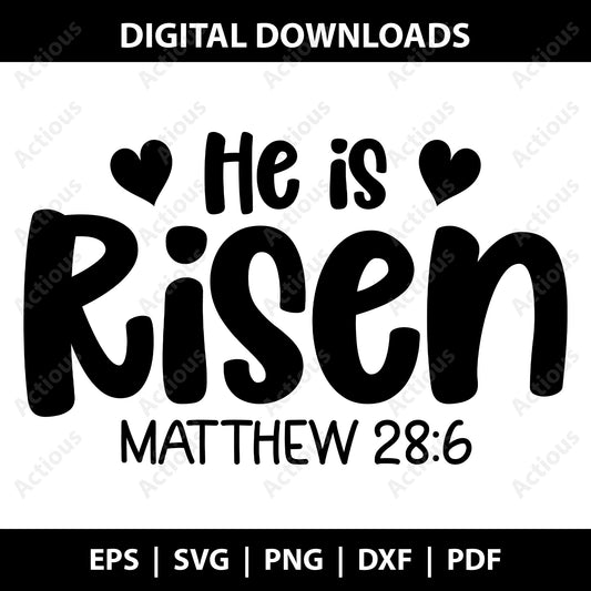 He is Risen Svg, Bible quotes svg, Digital file for Cut file, Cricut & Silhouette - Actious