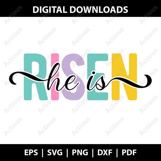 He Is Risen Svg, Easter svg, Digital downloads, Svg, png file