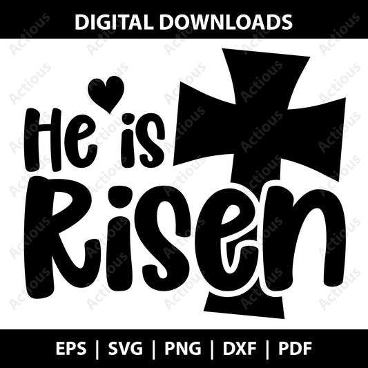 He Is Risen Svg, Easter svg, Digital downloads, Svg, png file