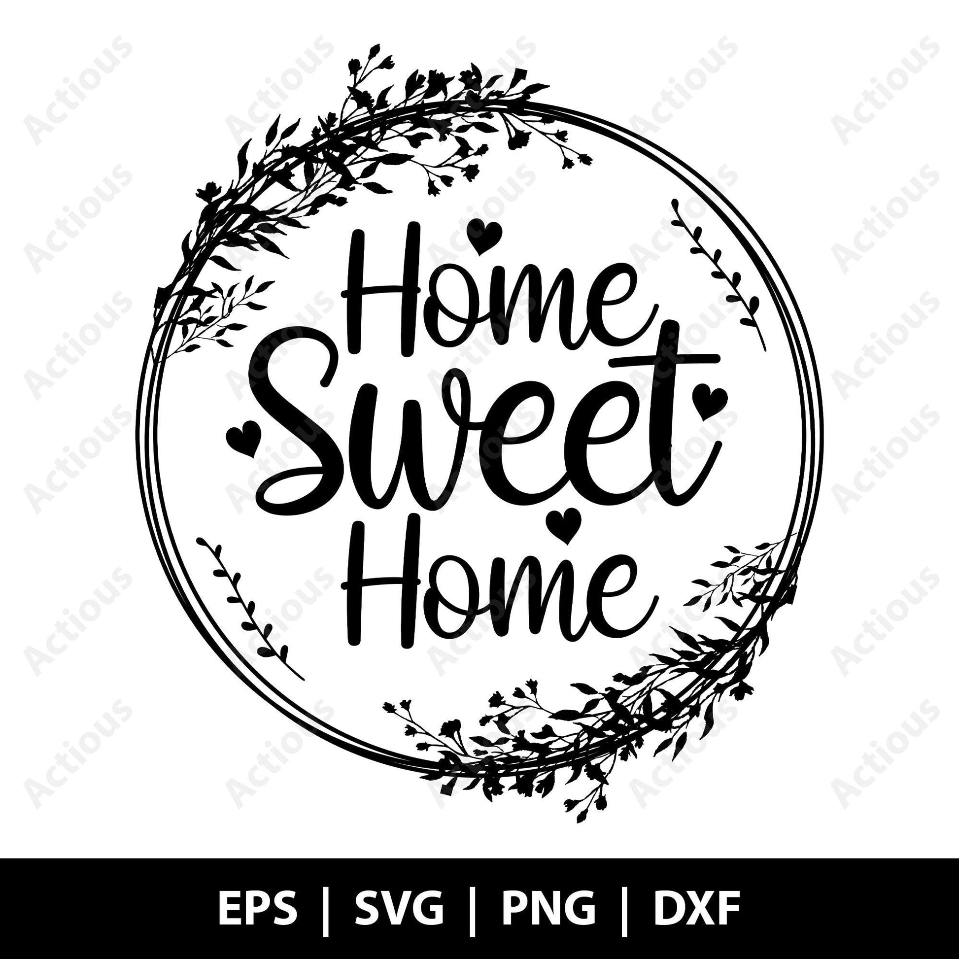 Home sweet home Svg, Wall decor, Wall art svg, Digital file for Cut file, Cricut & Silhouette