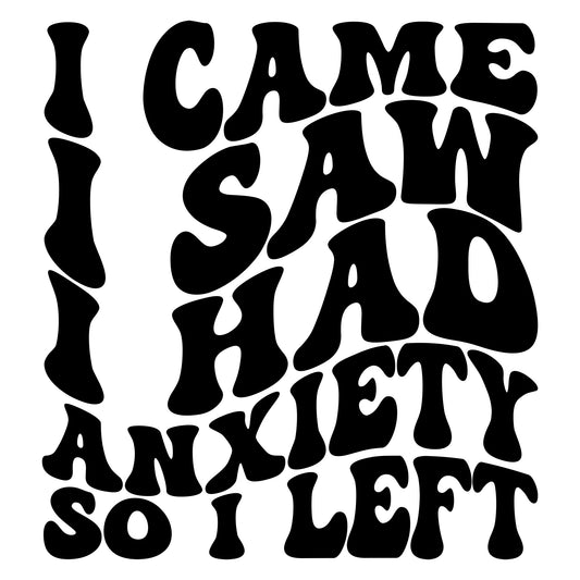 I came I saw I had anxiety so I left SVG, Introverted