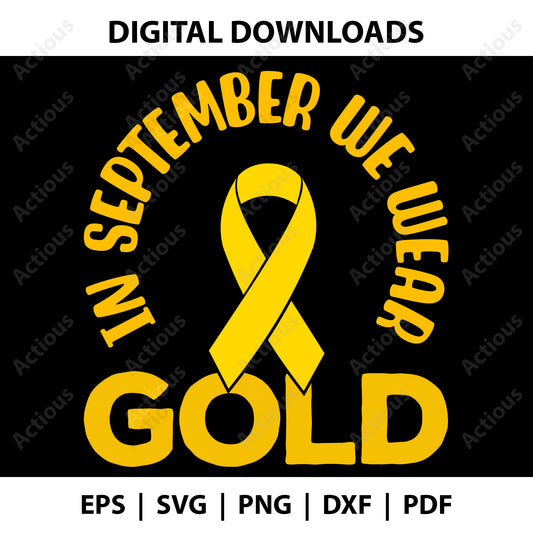 In September we wear gold Svg