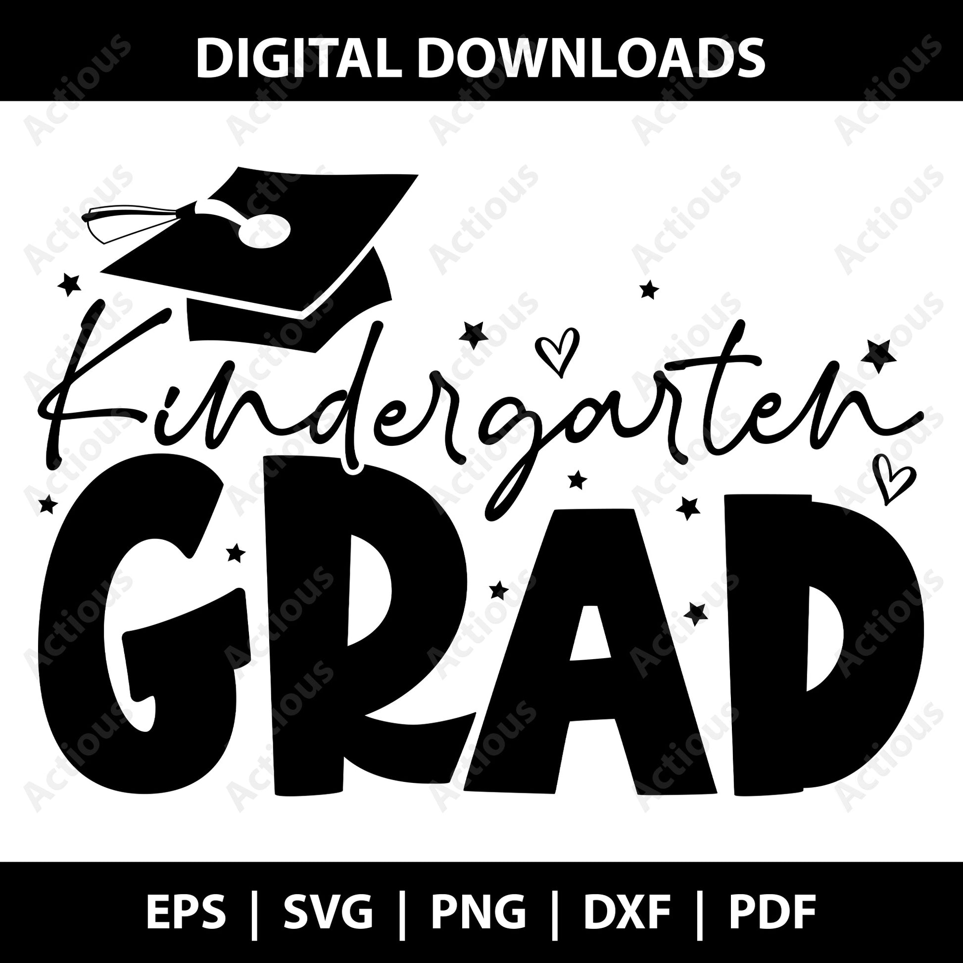 Kindergarten Grad Svg, Graduation day svg, school svg, Digital file for Cut file, Cricut & Silhouette