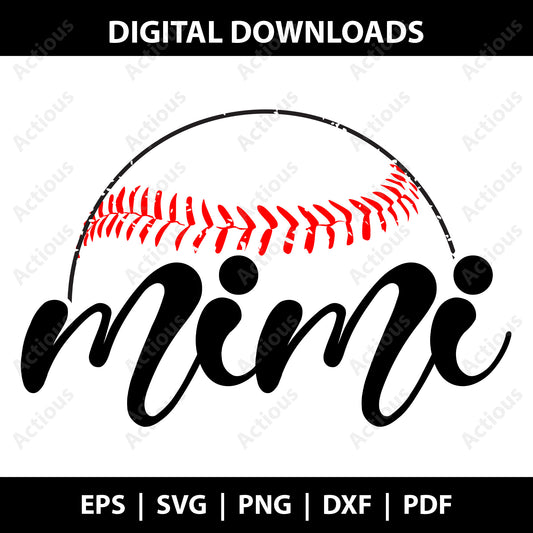 Baseball Mimi Svg, baseball svg, mom svg, Digital file for Cut file, Cricut & Silhouette