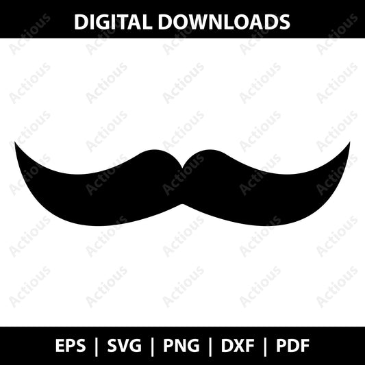 Mustache Svg, Mustache vector, Mustache clipart, Digital file for Cut file, Cricut & Silhouette