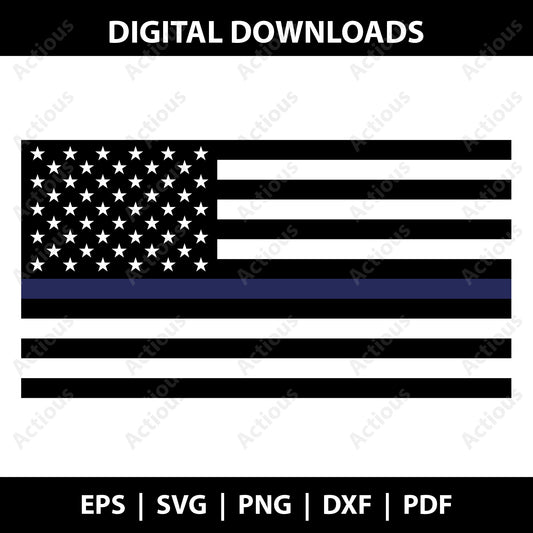 Police flag Svg, US police svg, Digital file for Cut file, Cricut & Silhouette