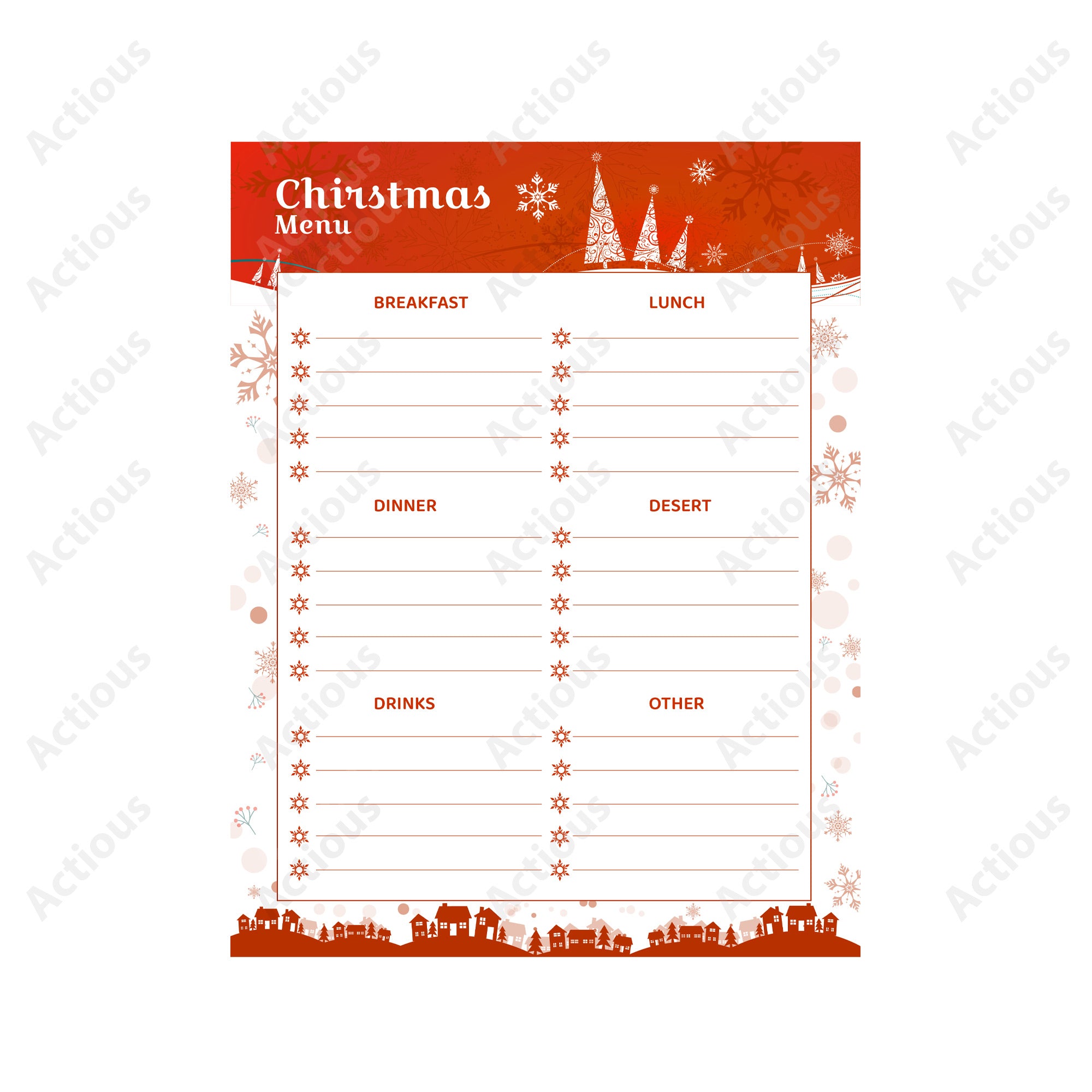 Christmas Printer Planner PDF, JPG