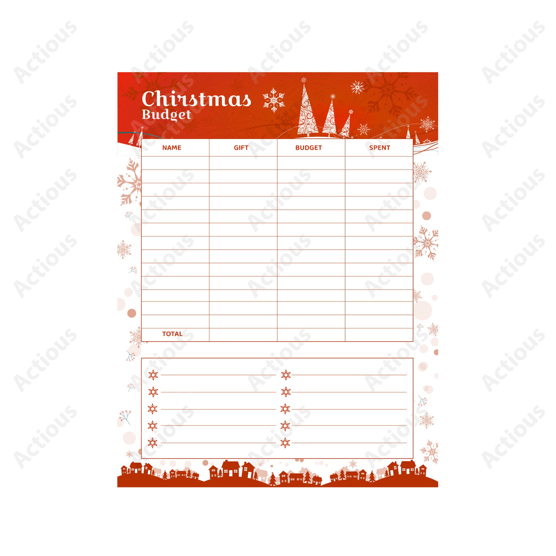 Christmas Printer Planner PDF, JPG