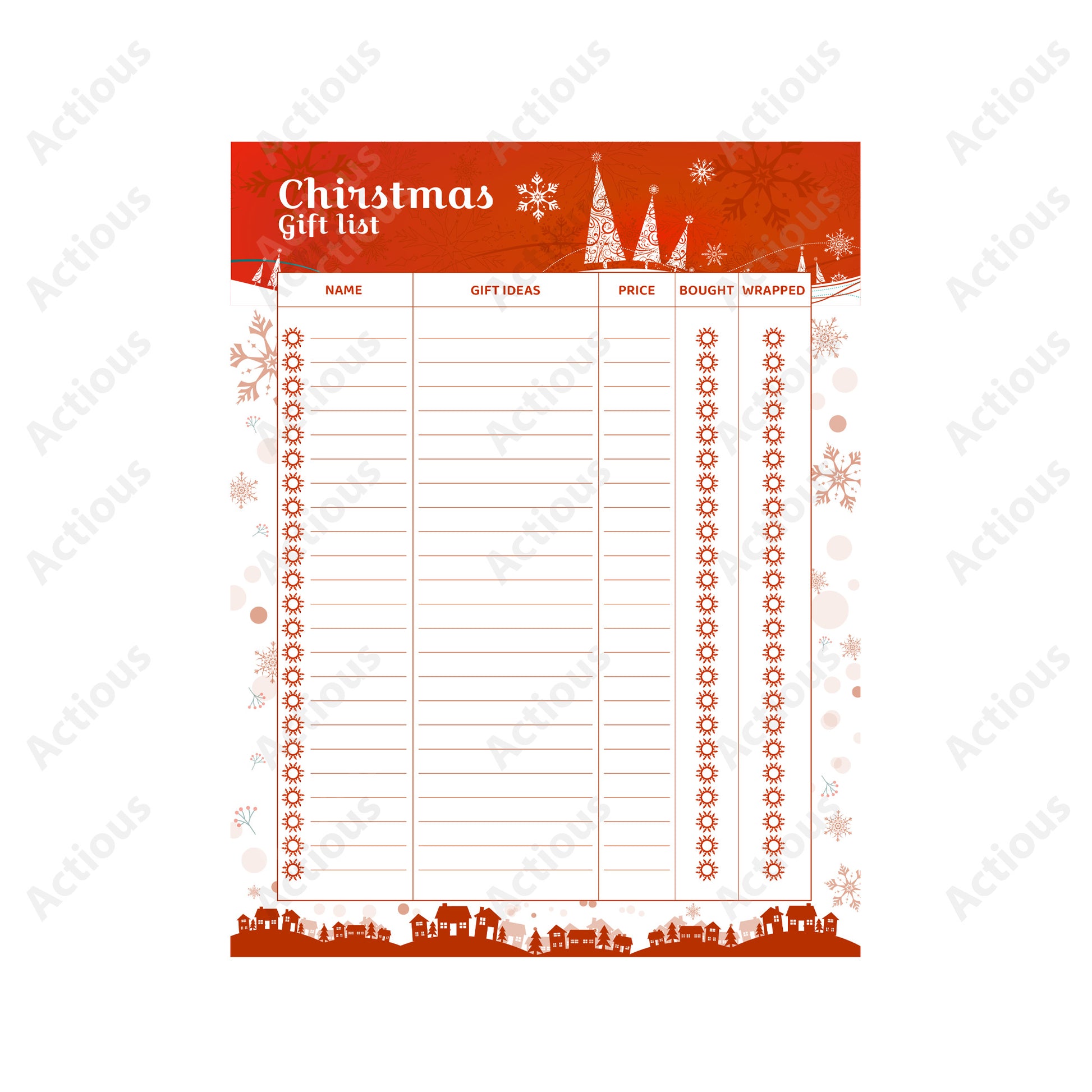 Christmas Printer Planner PDF, JPG