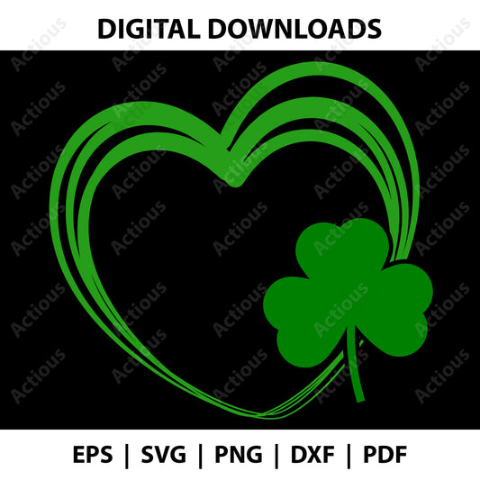 St. Patrick's day Svg, Heart Svg