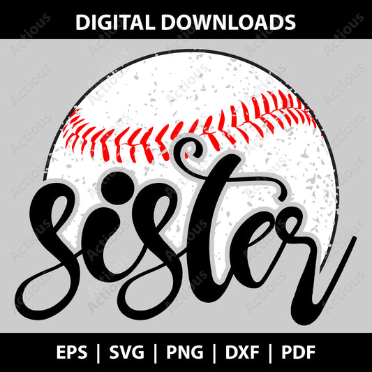 Baseball sister svg, baseball svg, Digital file for Cut file, Cricut & Silhouette