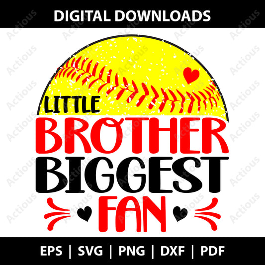 Softball biggest fan brother Svg, Softball Svg, Digital file for Cut file, Cricut & Silhouette