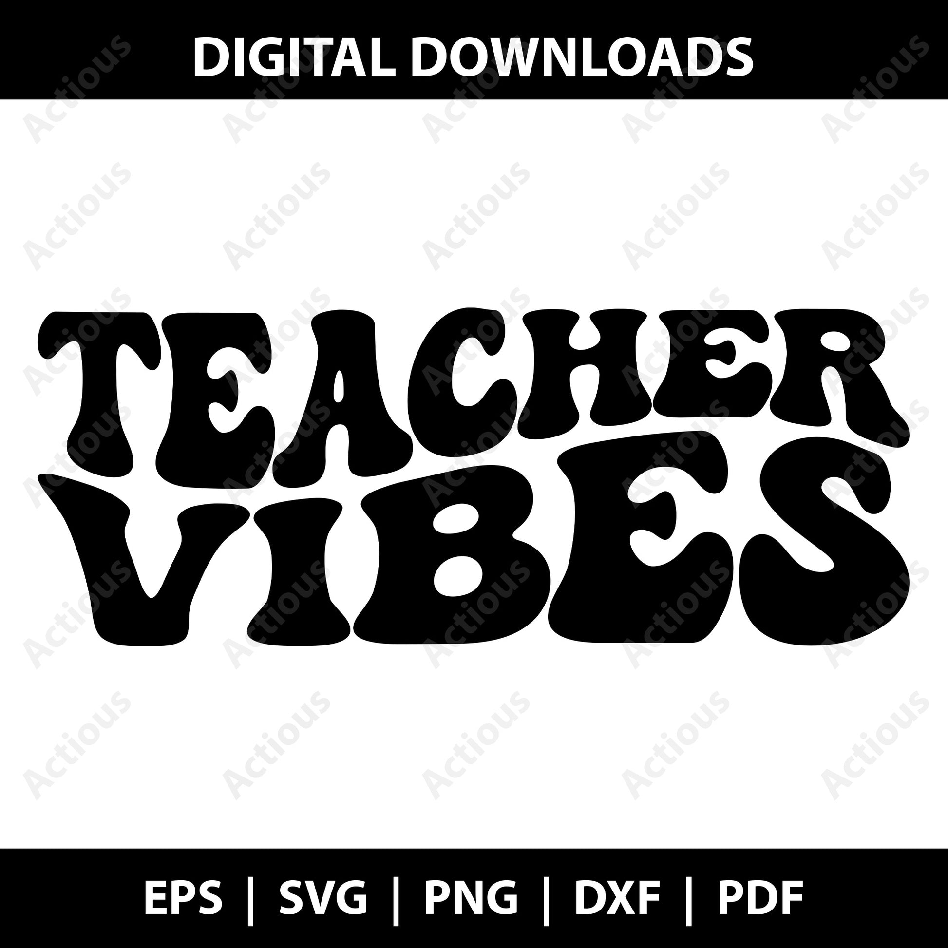 Teacher Vibes Svg, Teacher Svg, Digital file for Cut file, Cricut & Silhouette