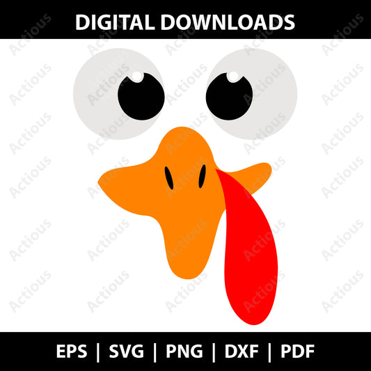 Turkey faces with Glasses Svg, Thanksgiving svg, Digital file for Cut file, Cricut & Silhouette