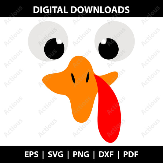 Turkey faces with Glasses Svg, Thanksgiving svg, Digital file for Cut file, Cricut & Silhouette