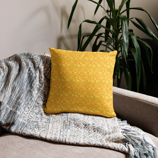 Yellow floral Basic Pillow - Actious