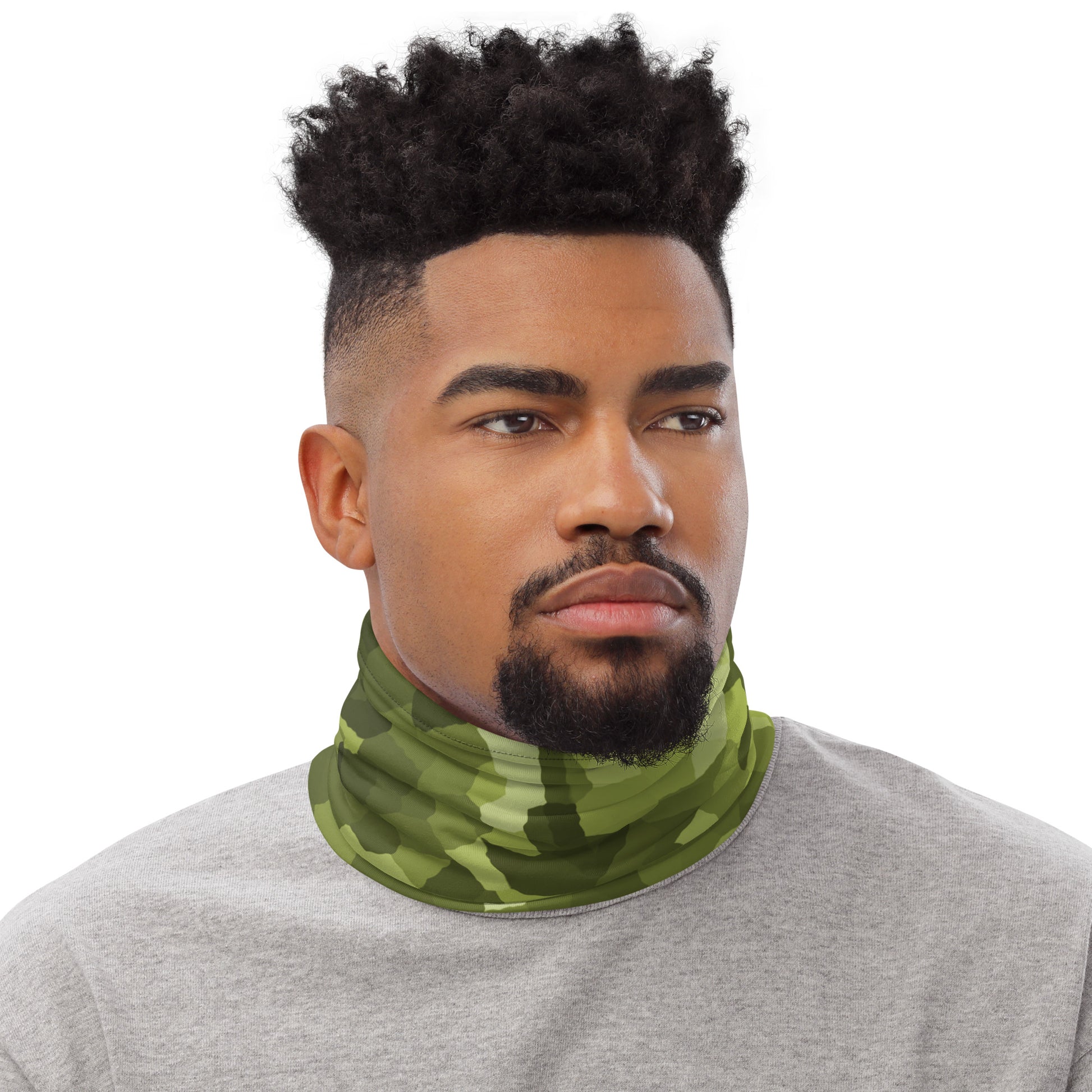 Green Camouflage Men's Rash Guard Neck Gaiter - Actious