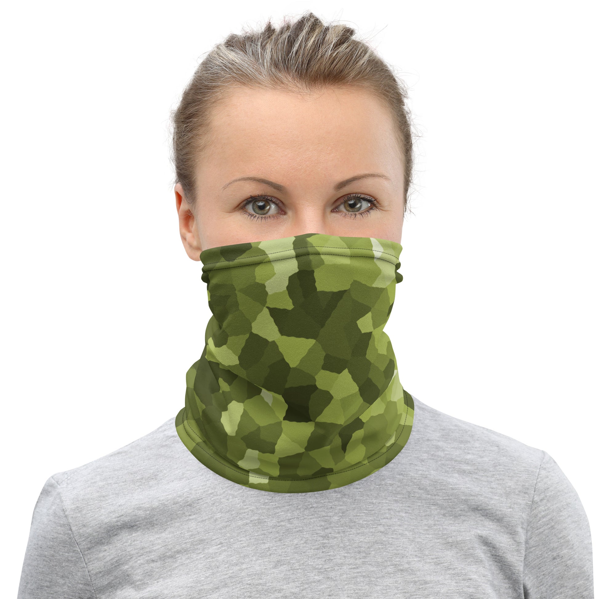 Green Camouflage Men's Rash Guard Neck Gaiter - Actious