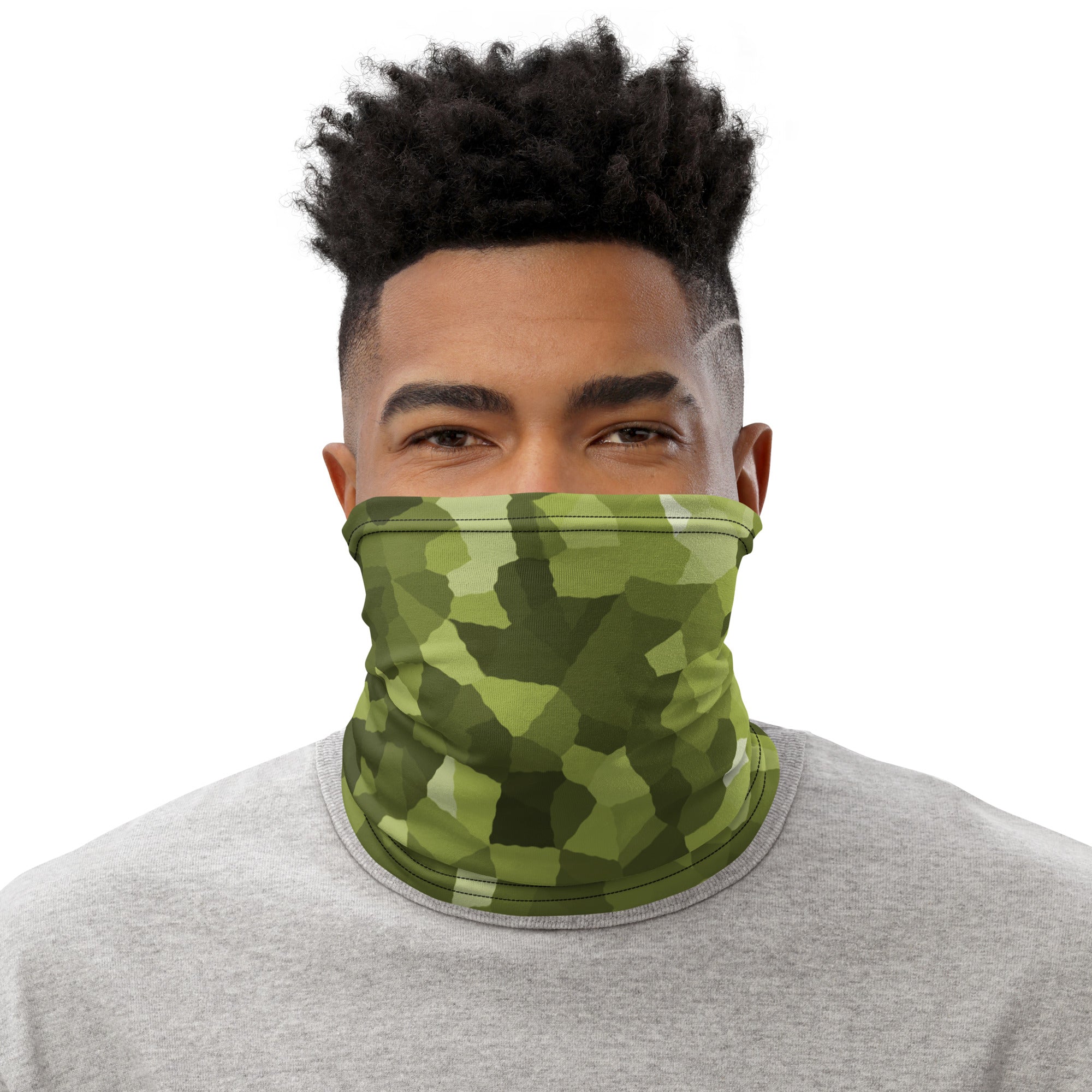 Green Camouflage Men's Rash Guard Neck Gaiter - Actious