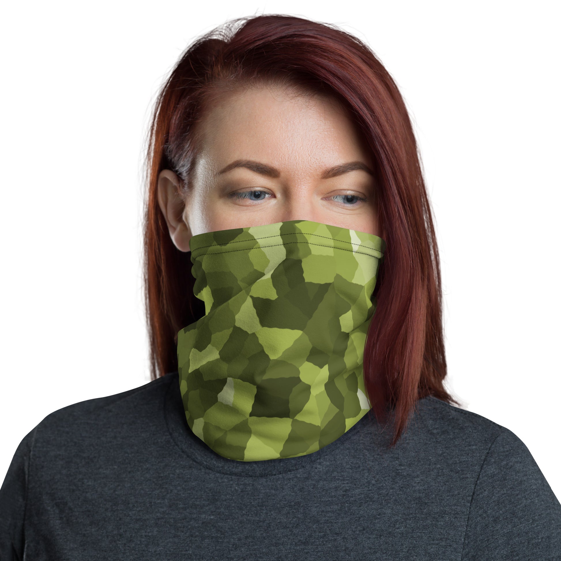 Green Camouflage Men's Rash Guard Neck Gaiter - Actious