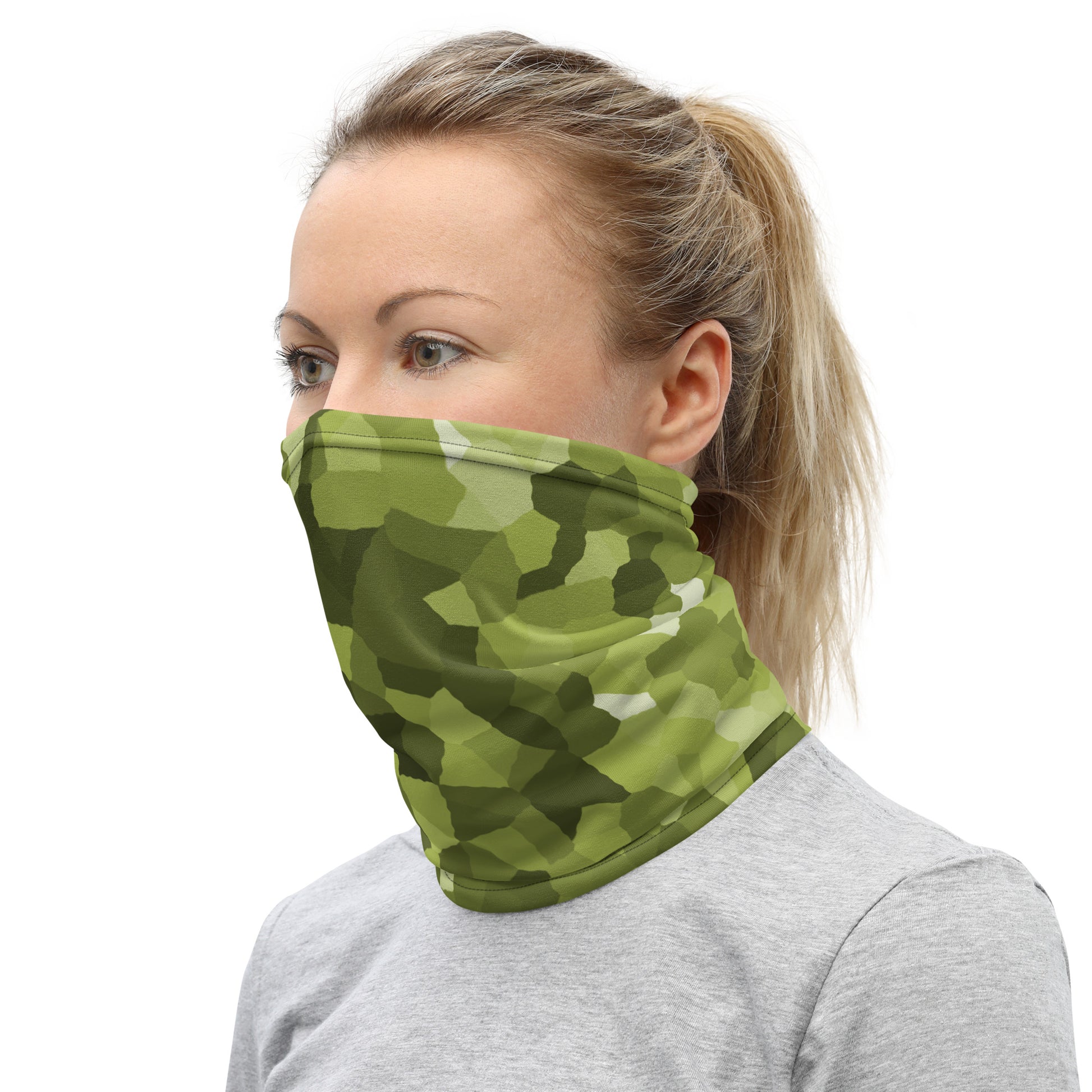 Green Camouflage Men's Rash Guard Neck Gaiter - Actious